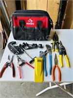 small Husky tool tote & hand tools