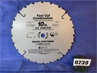 Craftsman 10", Fast Cut Combination Saw Blade