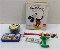 Mickey Mouse Lot w/ 1973 Art Hard Cover Book