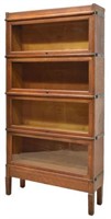 MACEY CO. OAK FOUR-STACK LAWYER'S BOOKCASE