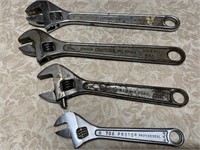 4 Adjustable Wrenches Made In USA