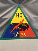 Armored Division Symbol of Defiance metal sign