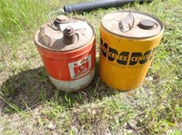 Midland 5 Gal. Metal Can & Cenex 5 Gal, Motor Oil