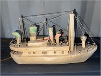 16in homemade carved boat  (Connex 2)