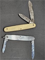 (2) Pocket / Pen Knives, Silver is Brown Boiler