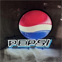 24"x18" Pepsi Glass Neon Sign, works