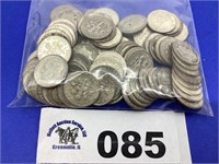 ROOSEVELT DIMES SILVER (100 COINS)