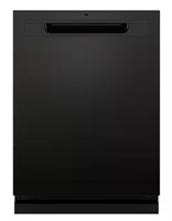 24 in. Black Top Control Built-In Tall Tub
