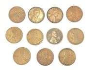 11 Lincoln Cents, Pennies 1910-1924, US Coins