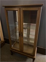 Wooden Cabinet with doors & 2 glass shelves