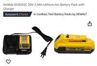 DeWalt DCB203C 20V 2.0Ah Lithium-Ion Battery Pack
