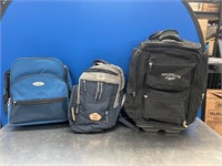 Suitcase and Backpacks