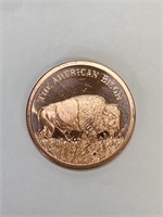 The American Bison 1 oz. Copper Round