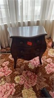 WOOD ACCENT TABLE MADE IN ITALY WITH 3 DRAWERS