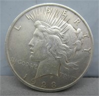 1923 Peace silver dollar.