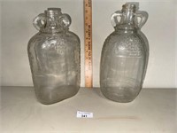 Vintage Glass Jar/Jug (Pair)