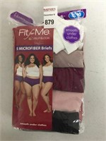 5PCS FRUIT OF THE LOOM WOMENS BRIEFS SIZE 10