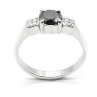 Silver Moissanite (Round 7 Mm)(1.45ct) Ring