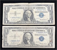 1935 E & 1957 $1 Silver Certificate Star Notes