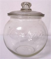 Borden"s Glass Counter Jar,with lid