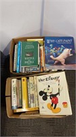 (2) boxes of animal books, 1 Walt Disney Mickey