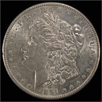 1891-S MORGAN DOLLAR AU/BU