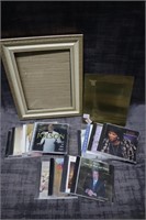 frame and cd's.