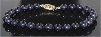 14kt Gold 7 mm Peacock Pearl 7" Bracelet