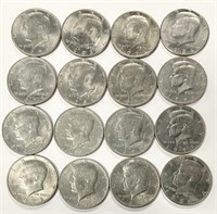 16 Kennedy Half Dollars