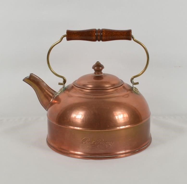 Paul Revere Ware Copper Kettle w/ wood handle