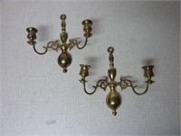 COLONIAL WILLIAMSBURG BRASS CANDLE SCONCES