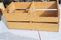 divided wooden crate
