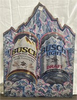 (MN) Busch and Busch Light Metal Beer sign 29x22