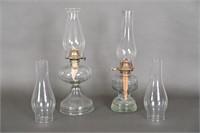 Vintage Oil Lamps & Extra Covers