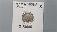 1943 Australia Three Pence gn4008