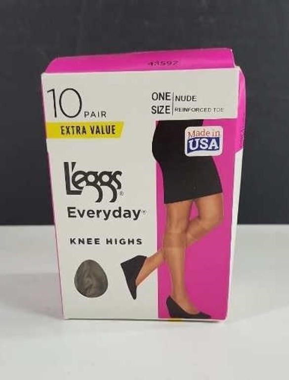 Leggs Knee high nude10 pair unopened