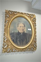 Instant Ancestor lady portrait in gilt frame