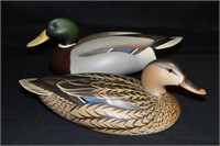 Pair of Full Size Mallard Decoys by Oliver