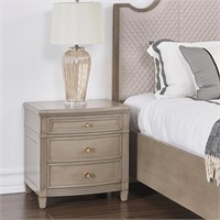 Dauphin Grey Cashmere Gold Accent End Table