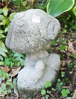 12" concrete mushroom and turtle