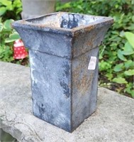 8" cast iron vase