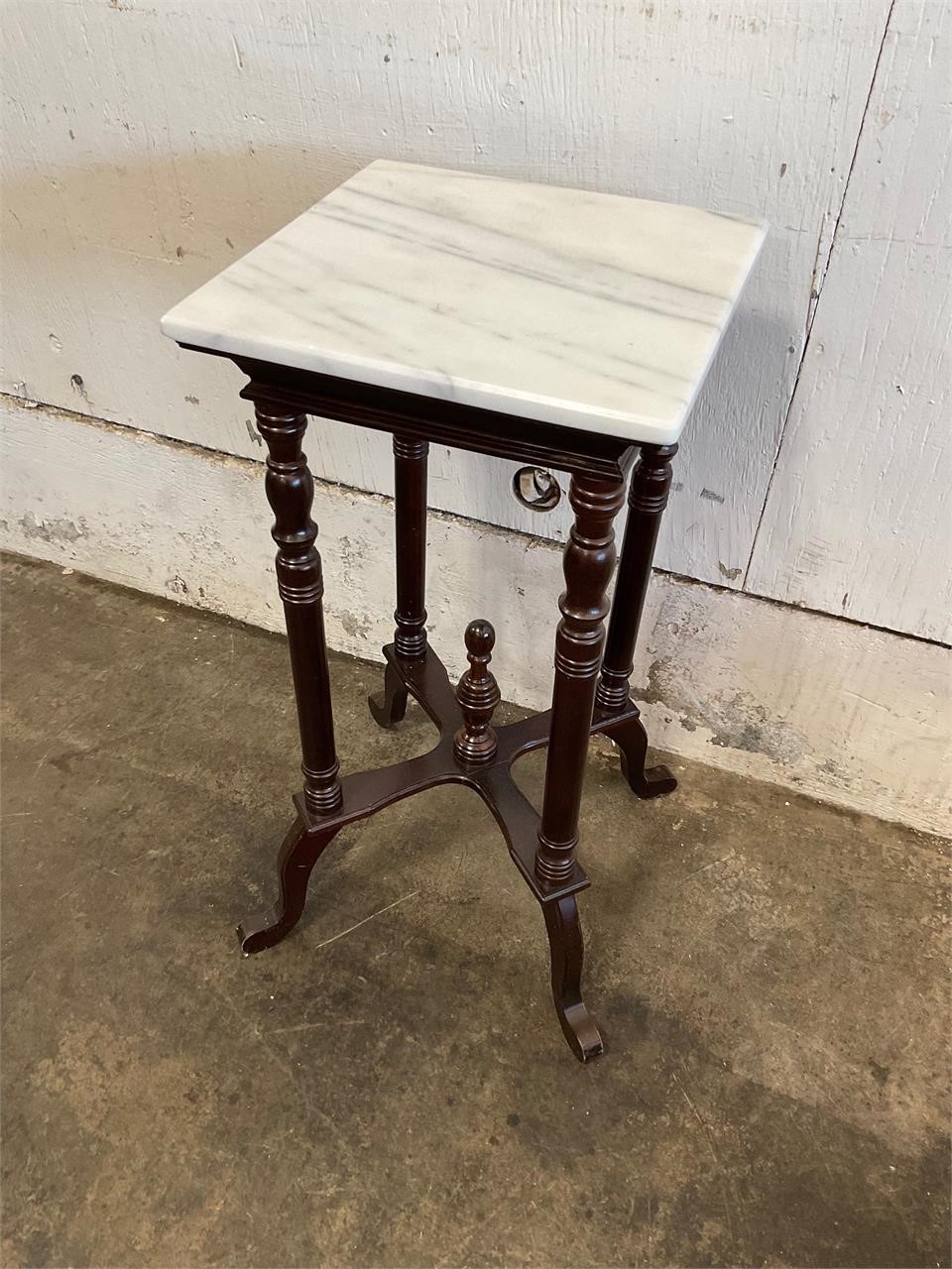 Marble Top Plant Stand / Side Table