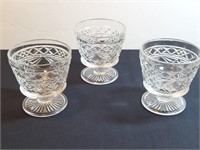 3pc Hazel Atlas Sherbet Goblets Big Top Peanut