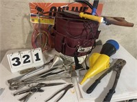 Bucket Tool Organizer with Hand Tools Lot