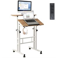 Hadulcet Mobile Standing Desk with Charging