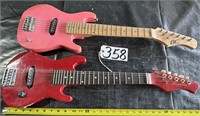 2 Mini Electric Guitars