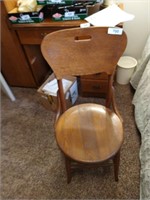 Oak Chair w/ Seat Cushion