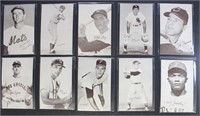 1947-1960 Exhibit Baseball Cards 10 different, som