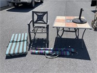 PATIO TABLE & 3 CHAIRS