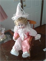 CLOWN DOLL IN CHAIR